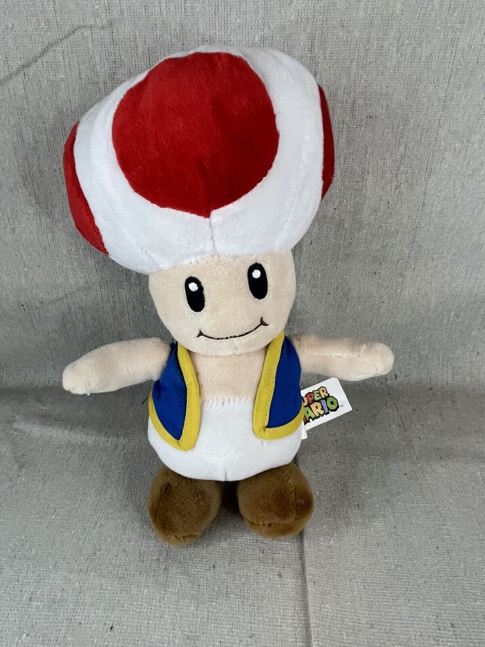 Super Mario TOAD Plush Stuffed Animal Nintendo 2019 Goldie 11”